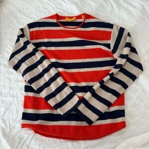 Guest in residence red striped cashmere sweater